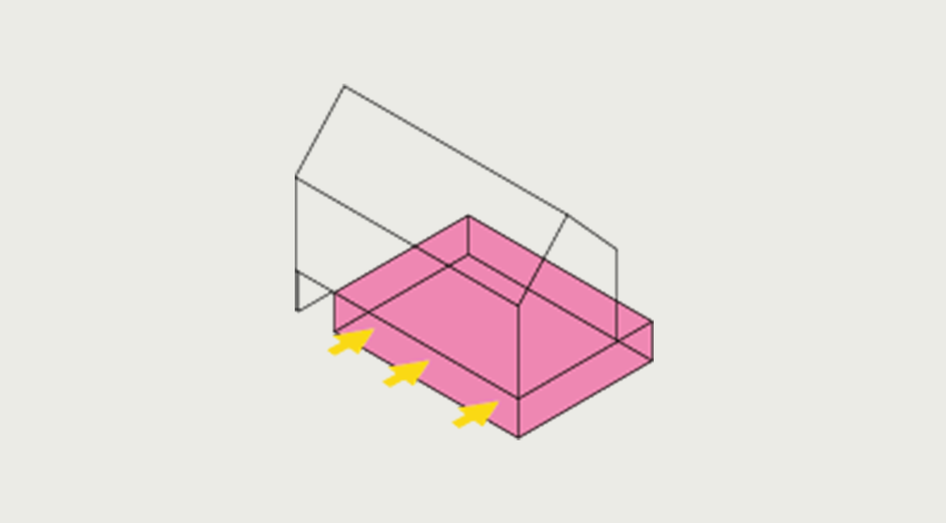 Diagram showing office or retail space at the ground floor of an apartment building, An Camas Mòr